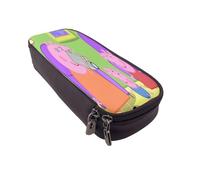 YINGD Peppa Pig Pencil Case Stylish Leather Bag with Multi-Compartment Design for Organization