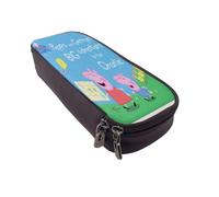 YINGD Peppa Pig Pencil Case Stylish Synthetic Leather Organizer for Pens & Small Items