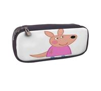 YINGD Peppa Pig Pencil Case Stylish Synthetic Leather Organizer for Pens & Small Items