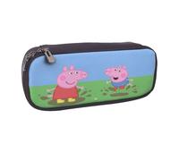 YINGD Peppa Pig Pencil Case Versatile PU Leather Case for Writing Tools & Beauty Essentials