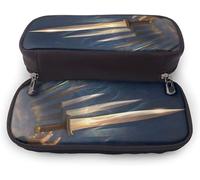 YINGD Percy Jackson Leather Pencil Case Pencil Case Stationery Bag Office Portable Storage Box Cosmetic Box Folder bd