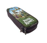 YINGD Peter Rabbit Pencil Case Fashionable Brown Leather Bag for Writing Tools & Cosmetics