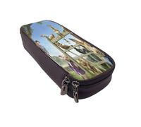 YINGD Peter Rabbit Pencil Case Lightweight Brown Synthetic Leather Pouch for Easy Carry