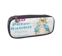 YINGD Peter Rabbit Pencil Case Slim Brown Synthetic Leather Pouch for Compact Storage