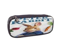 YINGD Peter Rabbit Pencil Case Spacious PU Leather Holder with Zipper for Easy Access