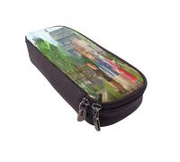 YINGD Peter Rabbit Pencil Case Travel-Friendly Leather Stationery Organizer for School College Work