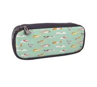 YINGD Peter Rabbit Pencil Case Waterproof Brown Leather Pen Organizer