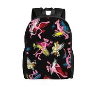 YINGD Pink Panther Anime Backpack Cartoon Travel Bags 3D Printed Casual Daypacks