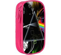 YINGD Pink Rainbow Floyd Pencil Case Organizer Large Capacity with Compartments Pen Bag Multifunction Makeup Bag for Women