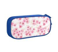 YINGD Pink Watercolor Cherry Blossom Pattern Pencil Pouch Pencil Bag