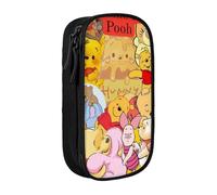 YINGD Pooh Bear (69) Pencilcase Large Capacity Pencil Case Double Zipper Stationery Bag with Compartments for Boy Girl-PODF1075