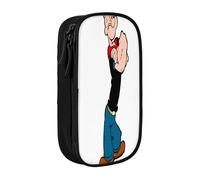 YINGD Popeye The Sailor Pencil Case for Busy Professionals - Sleek Design with 5 Pen Slots & Hidden Pocket (Custom Logo)