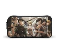 YINGD Poster Attack On Titan Pencil Case Student Pen Bag Storage Organizer Pencil Case Stationery Bag Office Supplies for Kids and Adult