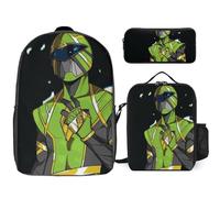 YINGD Power Rangers The Animated Series Backpack School Explorer Set Three Piece Discovery Combo