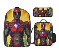 YINGD Power Rangers The Animated Series Backpack School Mission Set Three Piece Astronaut Combo