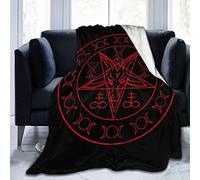 YINGD Printed Blanket Satanic Wiccan Symbols Goat Flannel Throw Blanket Ultra Soft Blanket Warm Bed Blanket for Living Room Sofa Bedroom Decor 80"x60"