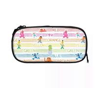 YINGD Rainbow Color Sesames Streets Pencil Cases Cookies Monsters Pen Box Bag Student Big Capacity School Supplies Zipper Pencil Pouch