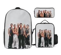 YINGD Rammstein Backpack 3 in 1 Bundle Large Daypack Lunch Boxes and Pencil Holder for All