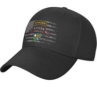YINGD Rangers Creed Us Army Rangers Baseball Cap Men Women Classic Dad Hat Adjustable Plain Hat Black