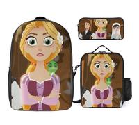 YINGD Rapunzel's Tangled Adventure Backpack A+ Student Kit Performance Bookbag with Balanced Lunch System