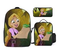 YINGD Rapunzel's Tangled Adventure Backpack Academic All-Star Three Piece High Performance Set