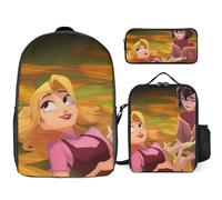YINGD Rapunzel's Tangled Adventure Backpack Graduate Collection Premium Three Piece Set for Advanced Students