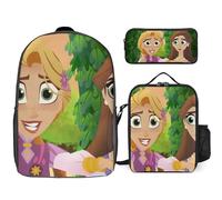 YINGD Rapunzel's Tangled Adventure Backpack School Pro Gear Advanced Bookbag with Lunch Management System