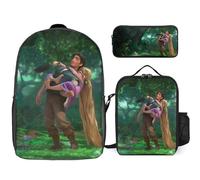 YINGD Rapunzel's Tangled Adventure Backpack Success Blueprint Three Piece Academic Achievement Set