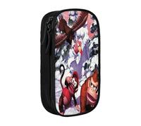 YINGD Retro Egyptian Gold Hieroglyphs and Symbols Collage Pencil Cases for Boy Large Storage Egypt Hieroglyphic Pen Bag Box