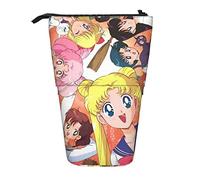 YINGD Sailor Moon Pencil Case Expandable Peanuts Organizer Bags Retractable Cute Large Capacity Boy Girl Stationery Pouch Lightweight for School Office cc108