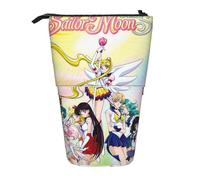 YINGD Sailor Moon Student Pencil Case Retractable Cute Large Capacity Stationery Storage Lightweight - Anime Characters