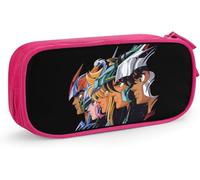 YINGD Saint Seiya Anime Pencil Case Big Capacity Pencil Pen Case Multi-Slot Pencil Bag Pouch Holder Box for Middle for Teen Boys Girls-Pink SAOE