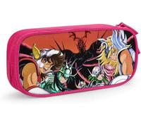 YINGD Saint Seiya Pencil Bag D Custom Printing Large Capacity Double Zipper Pencil Case for Office School Travel-Pink SAOE