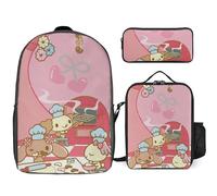 YINGD Sanrio Backpack School Explorer Set Three Piece Discovery Combo