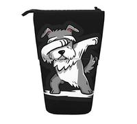 YINGD Schnauzer Dog Pattern Pencil case Expandable Peanuts Pencil case Retractable Cute Large Capacity Stationery Stands Lightweight for Students JI150