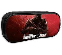 YINGD School Zipper Pencil Case Multi-Function Cloth Bag for Women, Game Theme Rainbow Six Siege Operator Poster Marker Organizer for Office SAOE