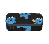 YINGD Sesame Street Cookie Monster Pencil Case Large Capacity Pencil Case Cute Elementary School Junior High School High School College Students Boys G
