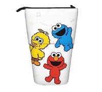 YINGD Sesame Street Pencil Case Expandable Peanuts Organizer Bags Retractable Cute Large Capacity Boy Girl Stationery Pouch Lightweight for School Office SH132