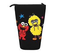 YINGD Sesame Street Student Pencil Case Retractable Cute Large Capacity Stationery Storage Lightweight - Anime Characters