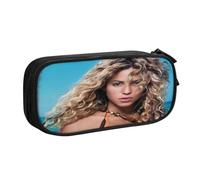 YINGD Shakira Pencil Case for Teachers & Students - Double Zipper + 3 Mesh Pockets, Easy Hand Wash Design