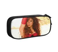 YINGD Shakira Pencil Case Trendy Geometric Print - Double Layer Zipper Compartments for Students & Professionals