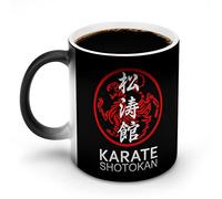 YINGD Shotokan Karate Color Changing Mug Home Office Coffee Mugs Mysterious Changes with Temperature Ceramic Creative Cup Tableware Design Birthday 330ml