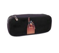 YINGD Silver Wing Warriors Pencil Case Lightweight PU Leather Holder for Stationery & Accessories