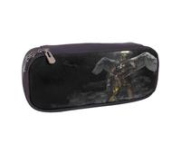 YINGD Silver Wing Warriors Pencil Case Premium Synthetic Leather Pen Case for Travel & Everyday Use