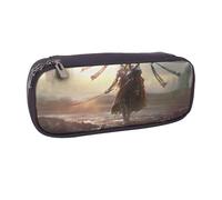 YINGD Silver Wing Warriors Pencil Case Slim PU Leather Pen Case for Easy Storage & Organization