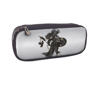 YINGD Silver Wing Warriors Pencil Case Stylish PU Leather Pen Case for School College & Office Use