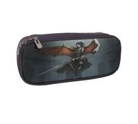 YINGD Silver Wing Warriors Pencil Case Waterproof Brown Pen Bag for Artists Students & Professionals