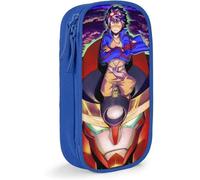YINGD Simon Gurren Lagann Pencil Case D Custom Printing Large Capacity Double Zipper Pencil Case for Office School Travel-Blue SAOE