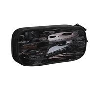 YINGD Skier Husky Dog Watercolor Pattern with Animal Pencil Cases Cute Dog Pen Box Bags Student Big Capacity Offices Pencilcases