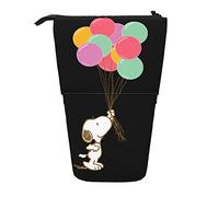 YINGD Snoopy 12 Pencil Case Expandable Peanuts Organizer Bags Retractable Cute Large Capacity Boy Girl Stationery Pouch Lightweight for School Office ci82